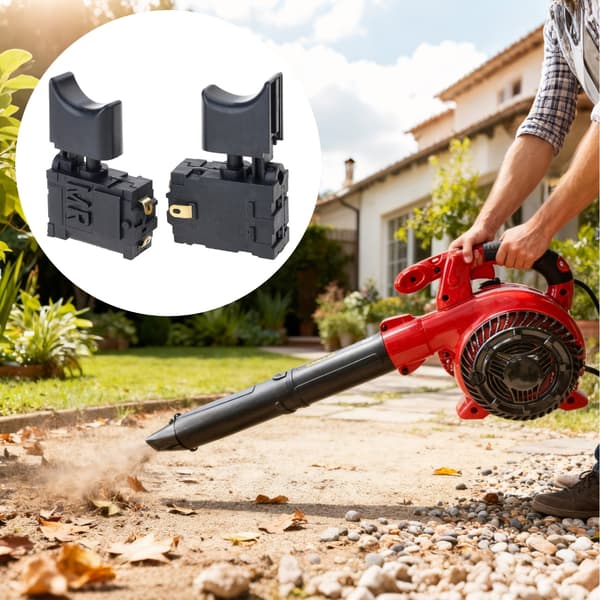 2 stk. elværktøjsafbrydere til elektrisk blæsermotor 64 mm x 40,8 mm