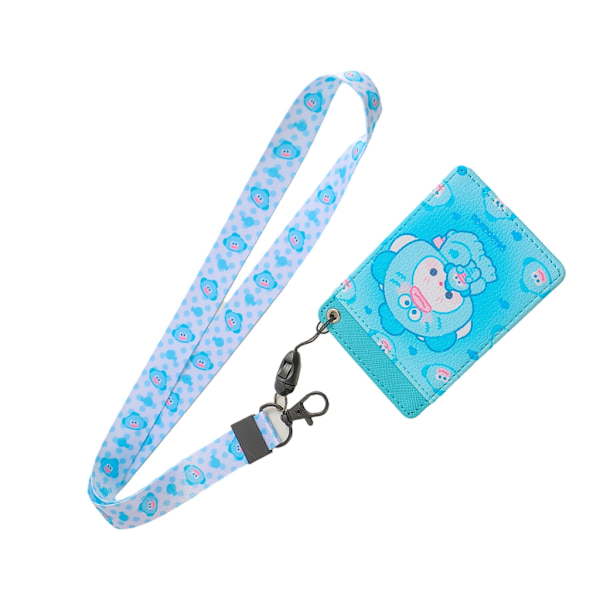 Bärbar korthållare Lanyard Neck Card organiserat för resor och shopping Blue