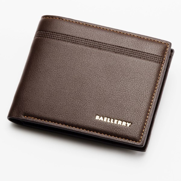 Herr PU-plånbok Flera kortplatser Vintage tunna plånböcker Kreditkortshållare Affärsväska Coffee