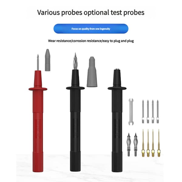 Alternative End Multimeter Testledninger med 4mm 2mm 1mm Prober til Elektronik