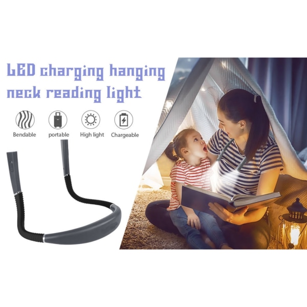LED-halsljus Halsläslampor för nattläsning utomhusaktiviteter Grey