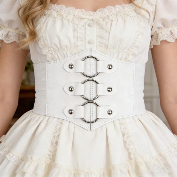 Moderne elastisk taljebælte i imiteret læderdesign til forbedring af outfit