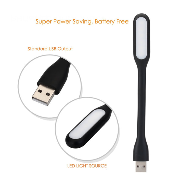 Mini Bärbar USB LED-lampa 5V Silikon Super Bright Book Light Läslampa För Power Bank PC Laptop Notebook