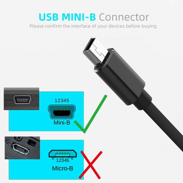 17,5 cm Mini USB till USB3.0 Converter Adapter Kabel Datakabel för kortläsare MP3 MP4 Snabbladdning & Dataöverföring
