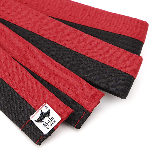 Professionell Taekwondo Bälte Karate Judo Dubbel Wrap Kampsport Stripe Sport Yellow