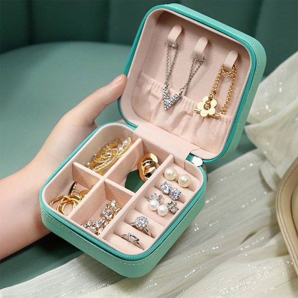 Bärbar smycken display resor Elegant örhänge hållare för halsband hänge glittrande smycken display hållare BOX002
