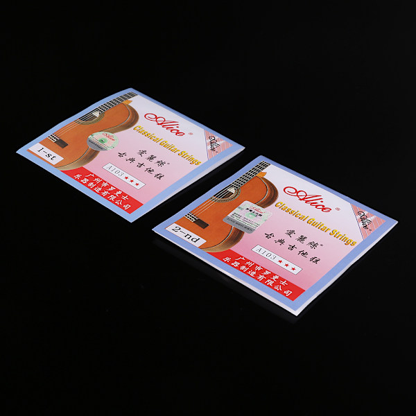 Alice A103 Nylonstrenger 1. streng E 028 / 2. streng B 032 Høy spenning for klassisk gitar 1 string E string 028