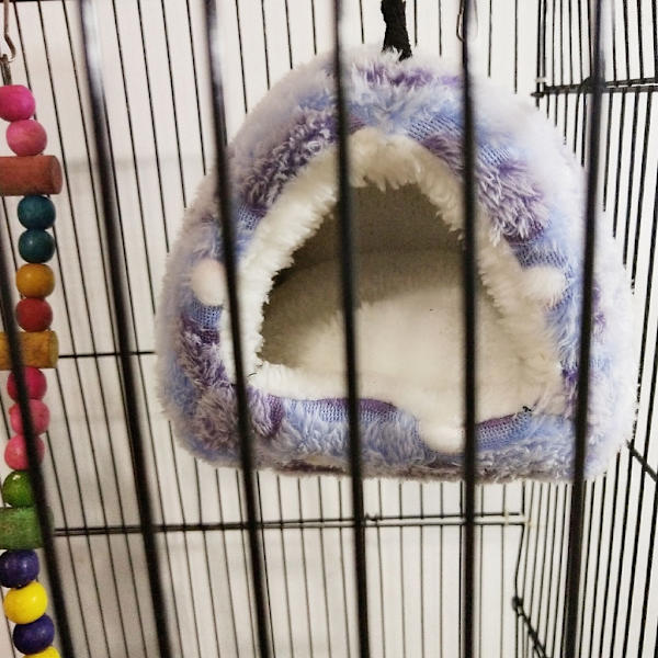 Hamster hængende hængekøje bur Plys skjulested telt hytte til leg Rest House Marshmal Dark Brown XS