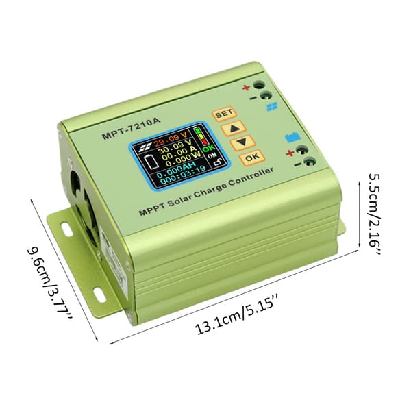 Digital MPPT solcellelader for litiumbatteriutgang 0-10A MPT-7210A
