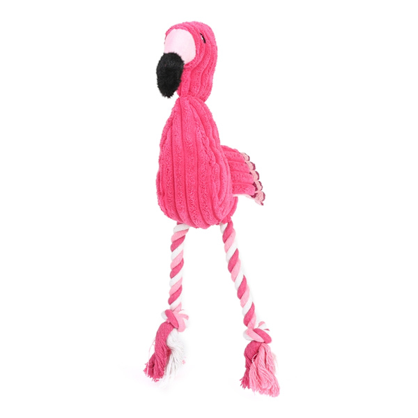 Söt plysch flamingohundar Bittuggleksak Chihuahua/Yorkshire/Bulldog/Mops/Corgi Small Dog Interactive Pipljudleksak
