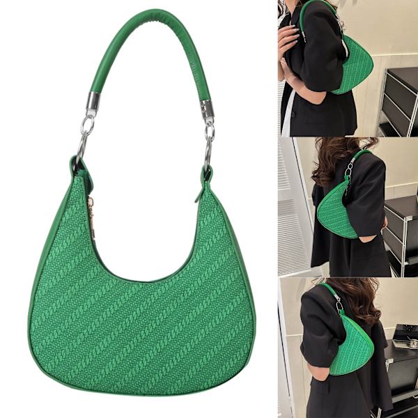 2023 underarmstaske Trendy armhule-tote-tasker Modehåndtaske Halvmånetasker White