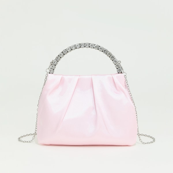 Crossbody axelväska Bröllop Clutch Handväska Cocktail Kvinnor Girl Evening Bag Champagne pink