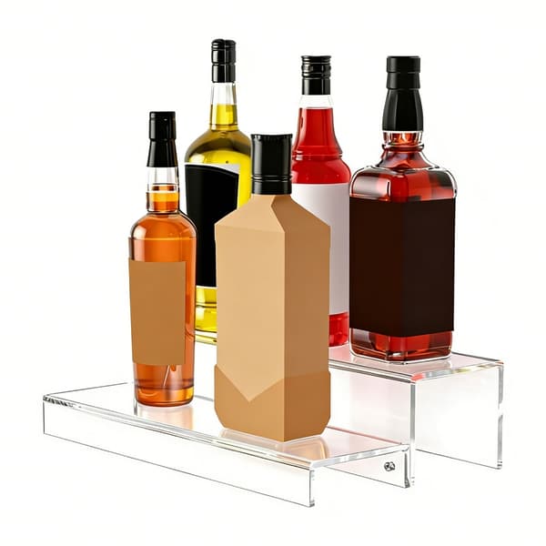 2-lags spritutstillingsstativ for champagne- og spritflasker