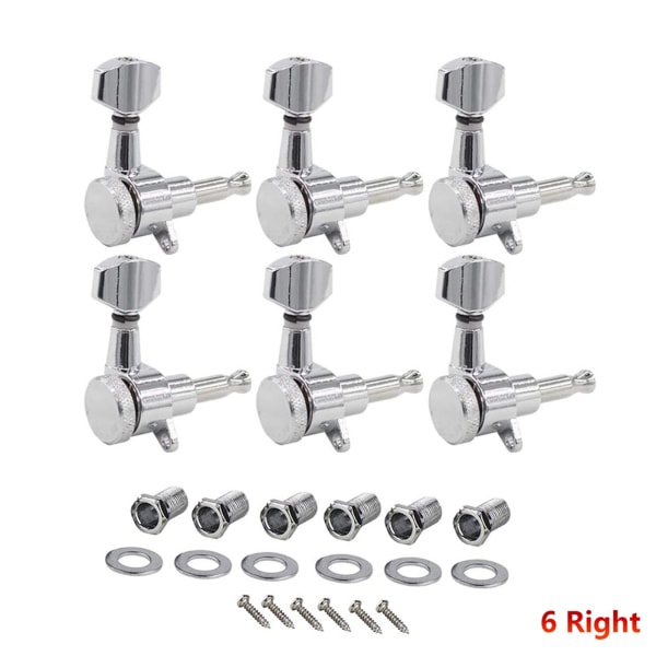 Inline Chrome Elektrisk Gitar Locking Pick Set for Fender ST TL Style 6R