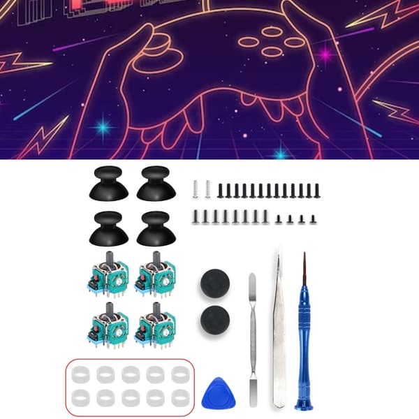 Analog Joystick & Thumb Stick GripCaps til P5 Joypad-controllere Reparationssæt