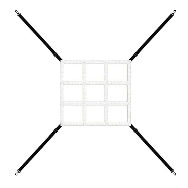 Träffande Slag Fångande Kastande, Baseball Träningsnät Softball Träningsnät White 9 grid target net