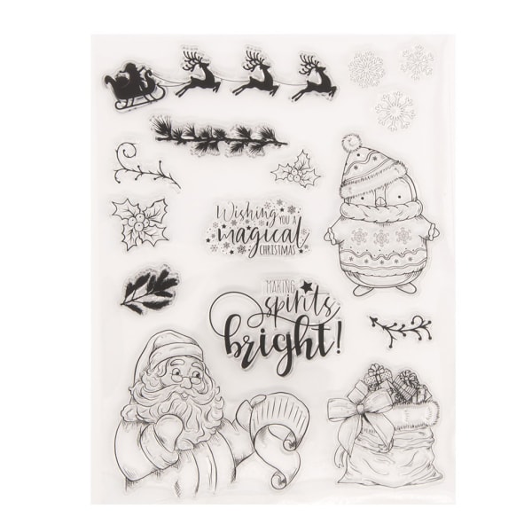 Suloisia joulukuvioita, silikonia kirkkaat postimerkit joulukortit valmistustarvikkeisiin