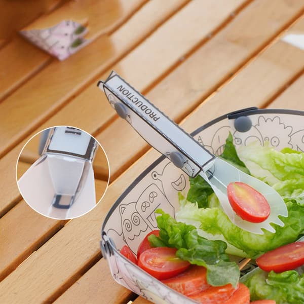 Bærbar sammenleggbar spork bestikk piknik flatware campingtilbehør