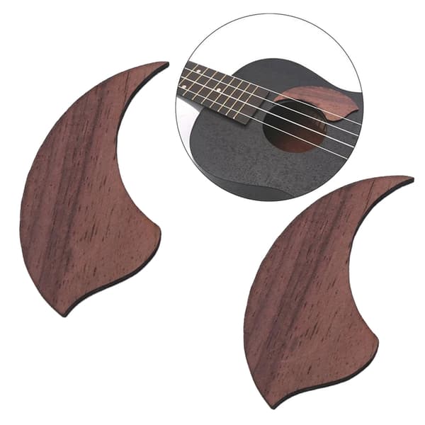 Plekterbeskyttelse til ukulele i palisander - dråbeformet palisanderskjold B
