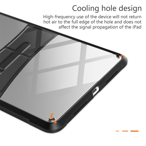 Tabletter för case för New Pad Mini 6 8.3in Cover Back Stand Slim Shockproof Holde Black