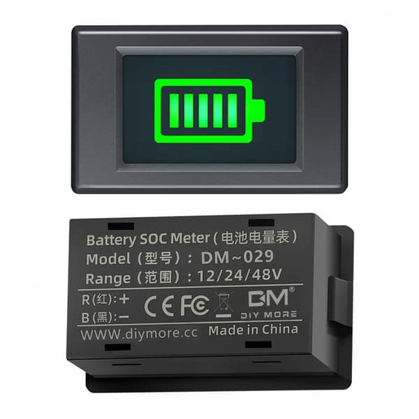 Digital batteritester Batterikapasitetsindikator Spenningsdetektor DC5-50V