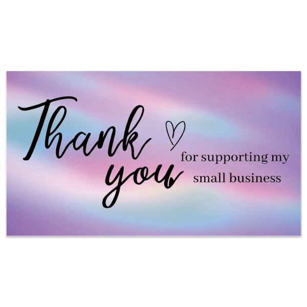 50 st tackhälsningskort för att stödja mina småföretag 500 st 1,5''dekaletiketter för småägare null - K57