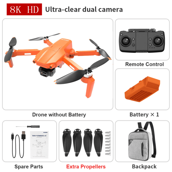 Mini GPS 5G Drone med 4K elektrisk kamera RC 4K Flygplan Vikbar modell Present Vuxna Barn Professionell Quadcopter