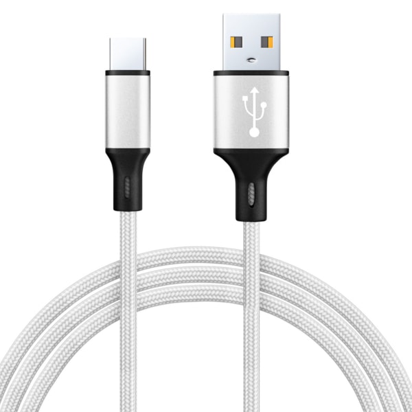 USB Type-C ladeledning Bærbar smarttelefon Nettbrett Ladekabel Synkronisering dataoverføringskabel Hurtiglading flettet linje
