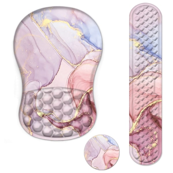 Set med 3 ergonomiska handledsstöd Musmatta Memory Foam Material Lämpligt för kontorsarbetare, programmerare, studenter