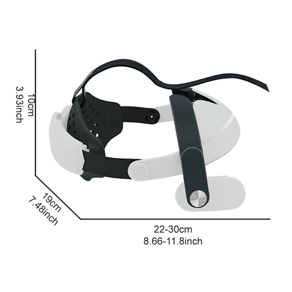 Säädettävä pääpanta Meta Quest 3 VR -kuulokkeille, Elite Strap -lisävarusteet