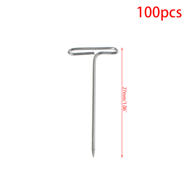 100 kpl T Pins Neula Peruukki Vaahtomuovi pään Tyylille Pään Ompelu Hiukset Sa