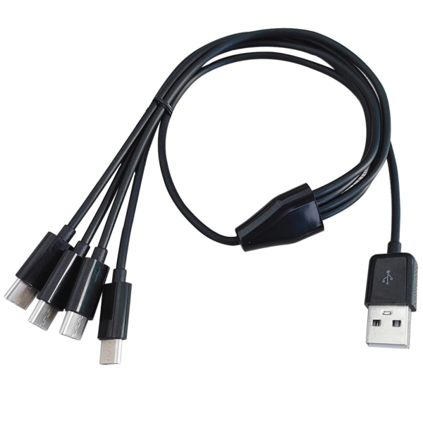 Multipelladdning USB Typ C Adapter 50cm 4 i 1 USB Typ C Laddningskabel