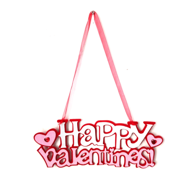 Alla hjärtans dag plakett Non-woven Love You Hängande skylt Happy Valentine Party Dekor för väggdörr tak fönsterdekorationer null - JM01018
