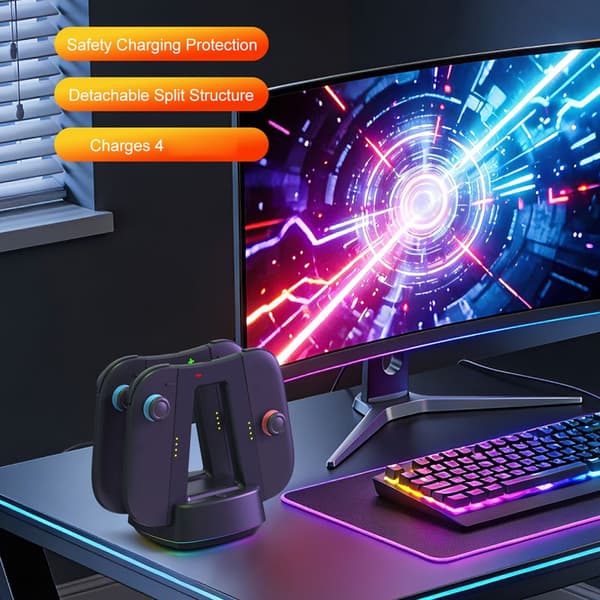 Universal Gaming Controller Opladningsdock Holder 4 Enheder Samtidig