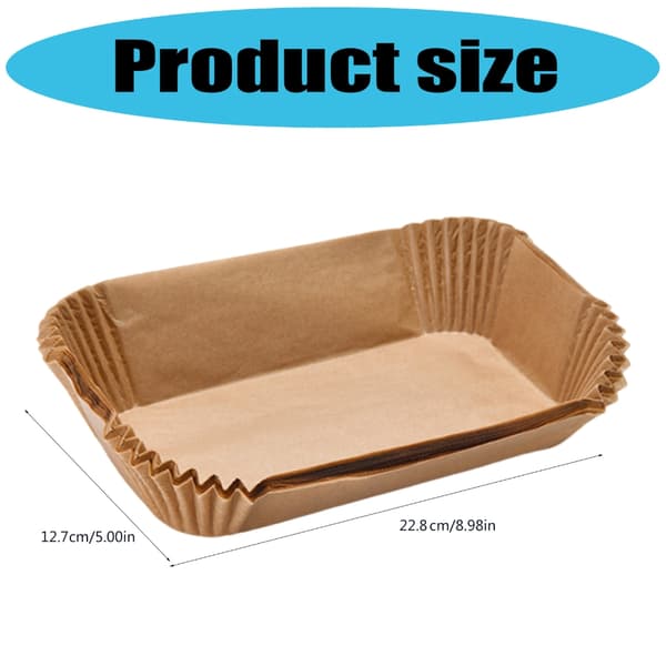 100 stk. ferdigkuttede bakepapirark med non-stick overflate for matlaging