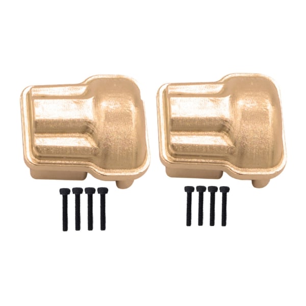 Diffdeksel i messing for 1/18 TRX4-M front og bak broakselhusdeksel RC beltebil Oppgraderingstilbehør 1 stk/2 stk