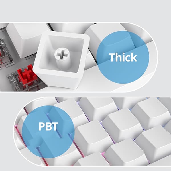 64 stk. PBT Blank Keycap Original Profil Gaming Keycap DIY Key Button Keycap