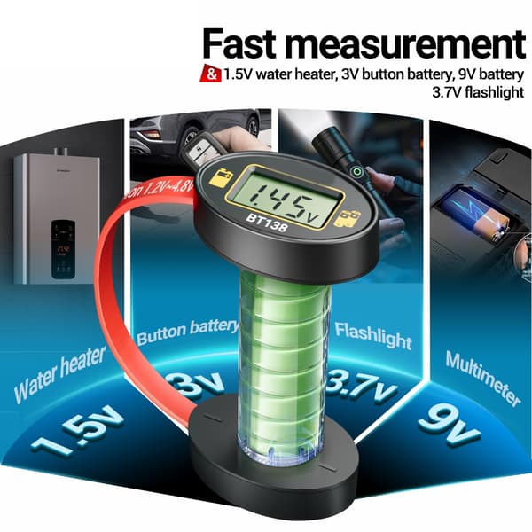BT138 Batteritestare för noggrann effektdetektering med LCD-display
