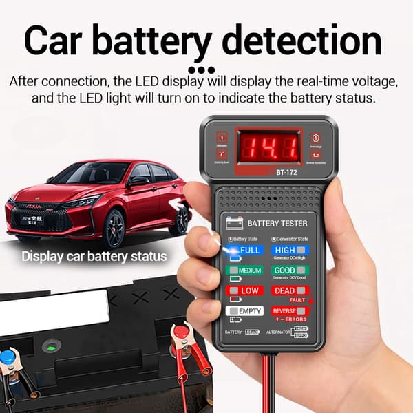 Bilbatteriskanner med batteritilstandsdeteksjon Auto Elektrisk Diagnose
