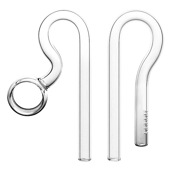 Glas Lily Pipe Inflow and Spin Outflow 3 størrelser til forskellig størrelse fisk til T