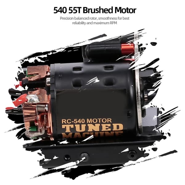 DIY Crawler Accs Carbon Chassis Bilramme med Motor 540 for RC Klatrebil