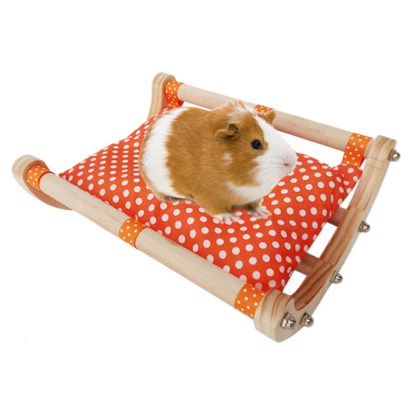 Sofa for kaniner Hamster Bunny Rat Chinchilla Sovesofa Smådyrseng for bur Smådyr Tegneserie Rocking Orange