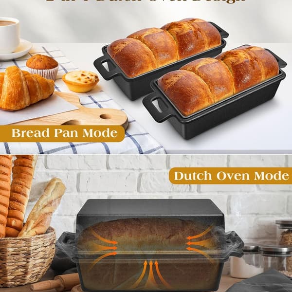 Brødkasse i støbejern i europæisk stil, rektangulær bageform til brødbagning