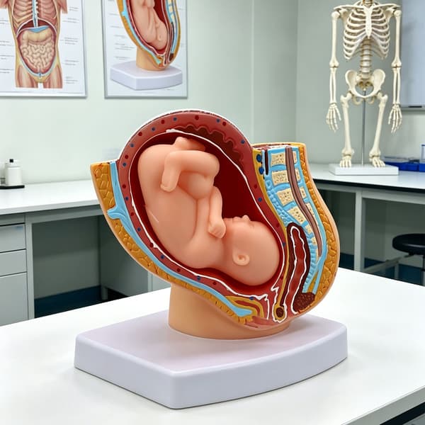 Anatomisk graviditetsfosterudviklingsmodel 1:3 skala kvindelig bækkenmodel