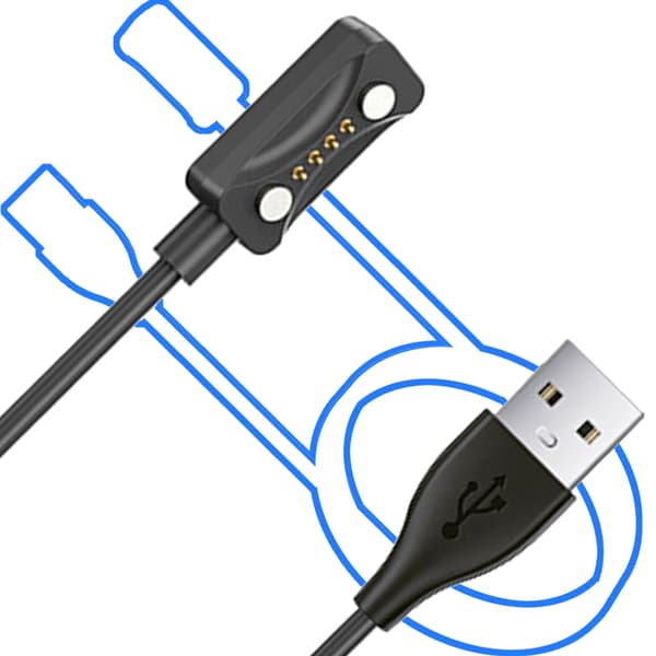 Portabel Magnetisk USB-laddningskabel för Pacer Klocka, Resevänlig 1m