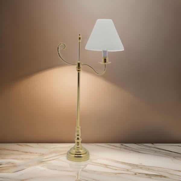 Miniature Gulvlampe Model Dukkehus Tilbehør Rollespil Møbler