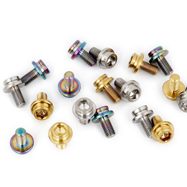 2 stk. Titanlegerings Krankarm Festebolter Sykkel Krankbolter Skruer Titanium color