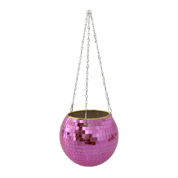 Peili Disco Ball Ripustettava Istutuskori Kori Kiiltävä Kukkaruukku Ikkuna Kasvien pidike