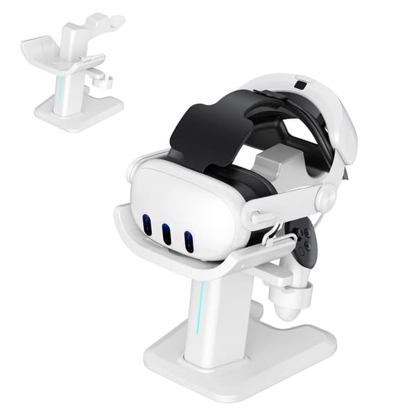 VR Stand Headset Opladningsdock LED VR Display Stand Tilbehør til Quest3