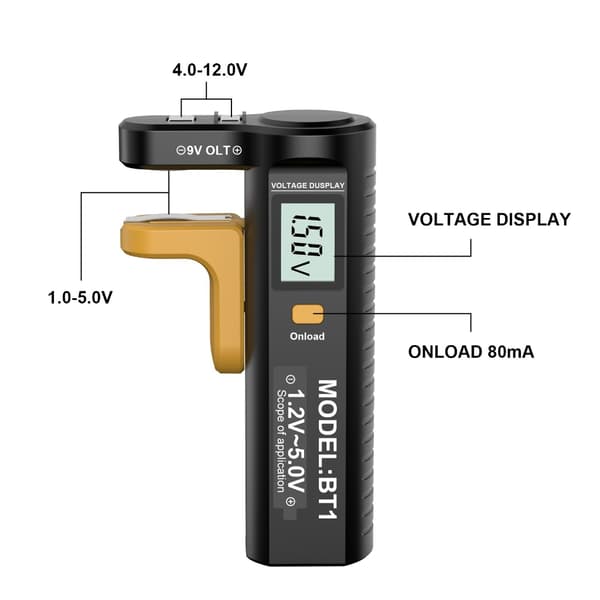 Præcis Batteritjekker Multifunktionel Batterimåler Lille Batteritester